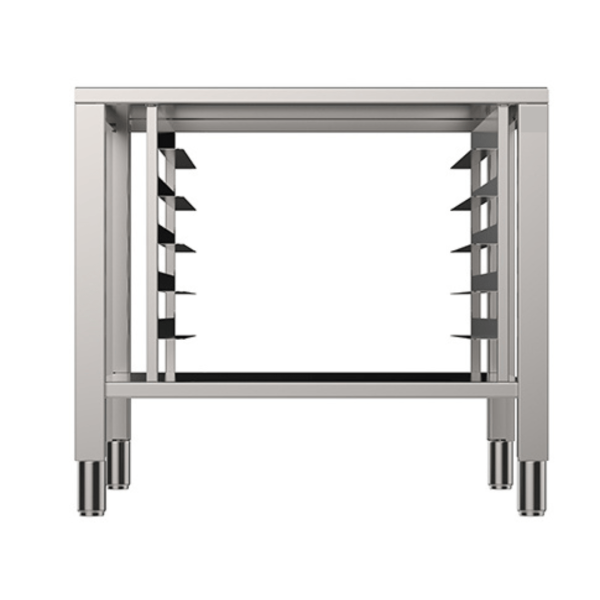 GGA Grande Distribuzione | attrezzature ristorazione-Tavolo fisso in AISI 430 con supporti