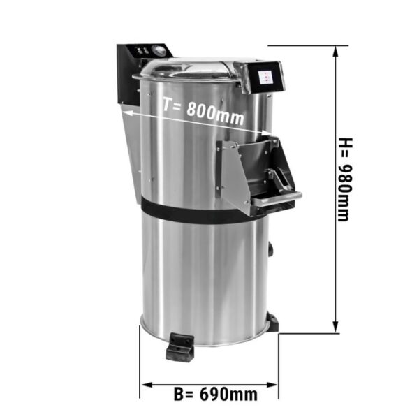 Pelapatate - Capacità 20 kg - 690 x 800 x 980 mm - 380 V