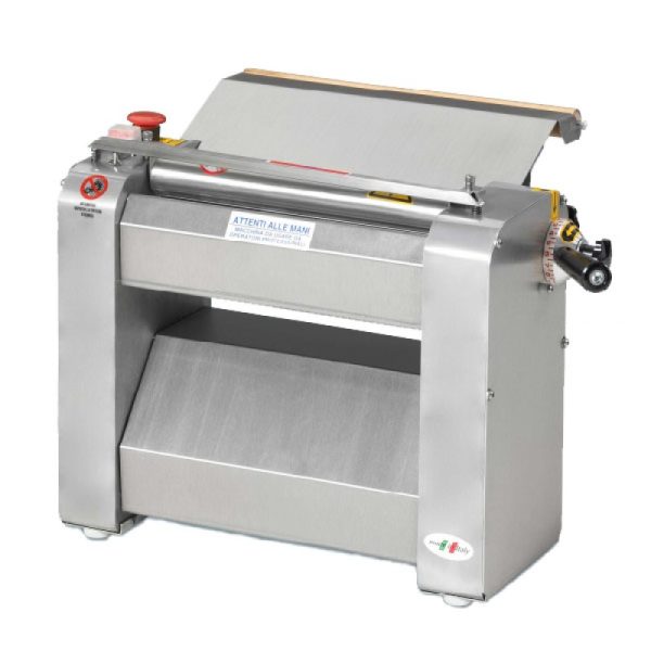 Sfogliatrice monofase o trifase – Con pulsantiera 24 volt – HP 0.5 – Rullo inox 250 mm – Ø 55 mm