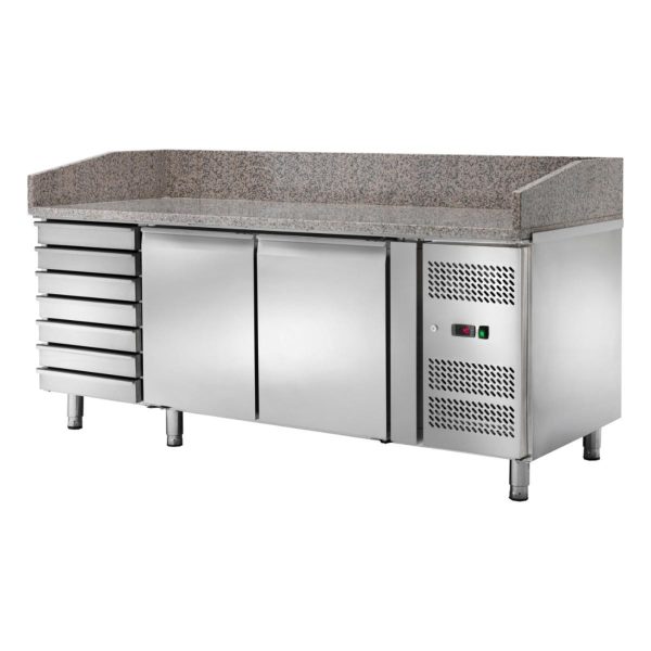 Banco pizza refrigerato ventilato Temperatura -2 ÷ +8°C mm 2025x800x1050h