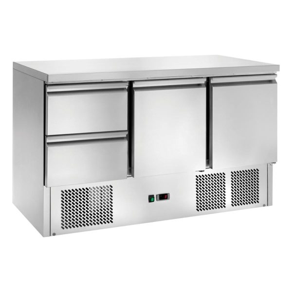 Saladette refrigerata statica con cassetti Temperatura +2 ÷ +8°C mm 1365x700x850h